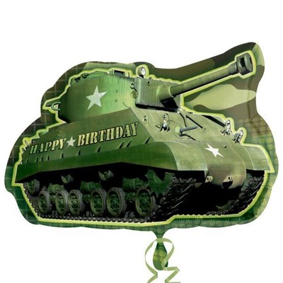 Army Camouflage Tank Super Shape Foil Balloon Birthday Party