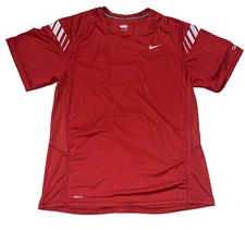 Nike Fit Dry Red Athletic Sparq Swoosh Logo Mens XL Red