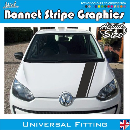 VW UP! Volkswagen Bonnet Stripes Decals Stickers Graphics FREE P&P 030 - 第 1/4 張圖片
