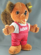 Steiff Horni Hoerni Squirrel Dralon Plush 32 cm ID Traffic Club Mascot 1978 -80