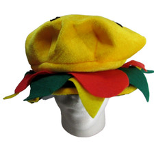 Funny Hamburger Hat Cheeseburger Costume Novelty Cap Party Plush Food Hat Adult