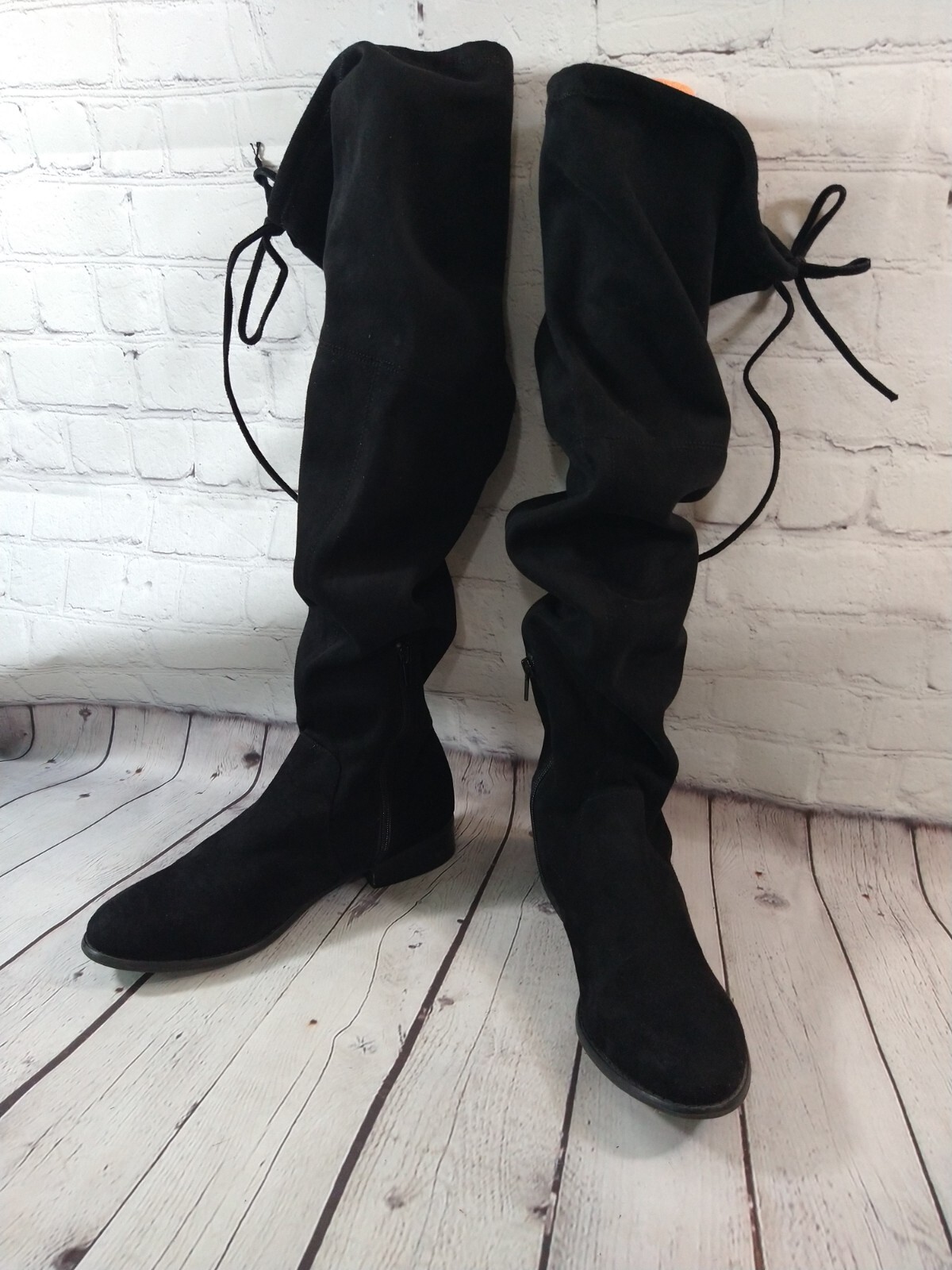 2016 AMERICAN EAGLE AEO women's black OVER THE KNEE boots - SIZE 9 / faux suede