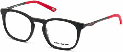 Skechers SE3244 002 Black Plastic Round Optical Eyeglasses Frame 50-21-145 RX A