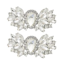 2pcs Shoes Clips Crystal Shoes Clips Wedding Shoes Charms Diamond Clip for Shoes