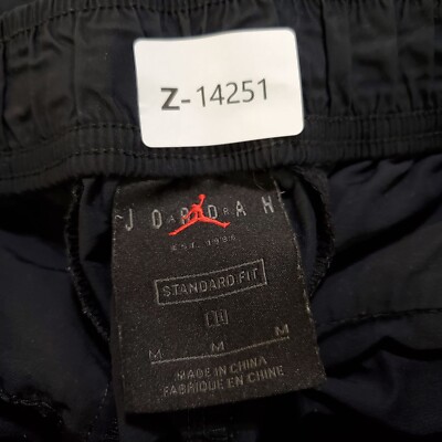 Air Jordan Men Activewear Pants Medium Black Flight Woven Cargo