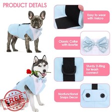 AOFITEE Dog Tuxedo Suit and Bandana Medium Formal Wedding Party