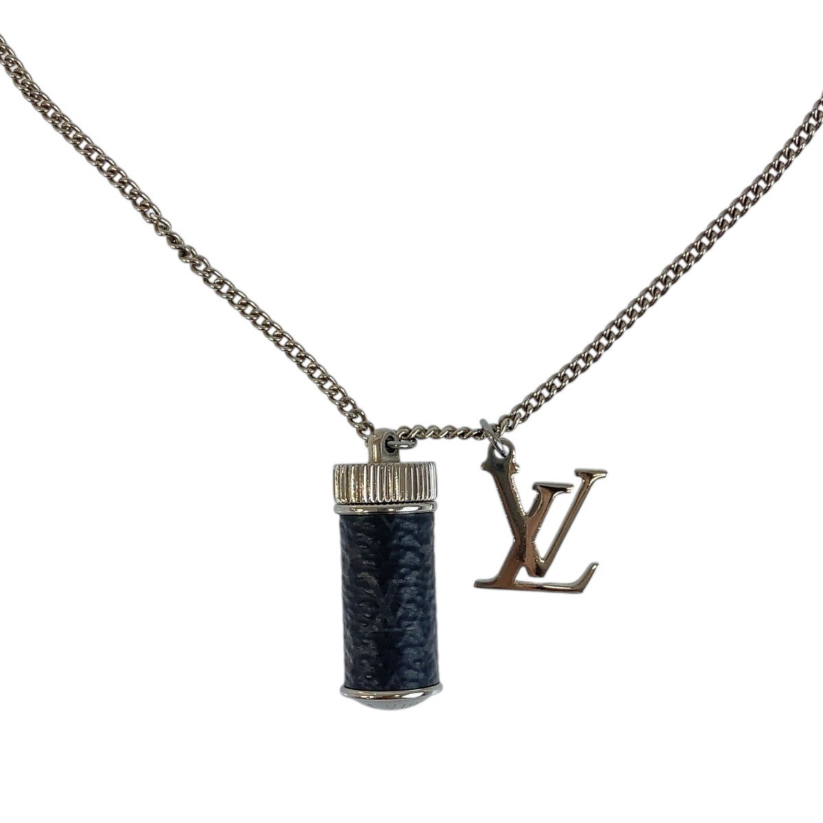 LOUIS VUITTON Monogram Eclipse Collier Charms Mon… - image 1
