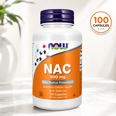 NOW NAC 600mg with Selenium 100 Capsules Amino Acid Supplement. FREE SHIPPING