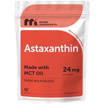 Astaxanthin 24mg Softgels with MCT Oil - 60 Count
