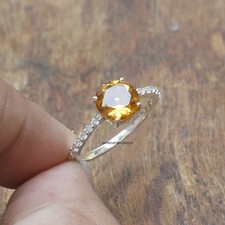 Citrine Ring, Wedding Ring, November Birthstone, Citrine Jewelry