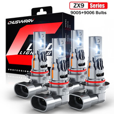 9005 9006 white LED Headlight Bulbs for Honda Accord 1997-2007 High  Low Beam