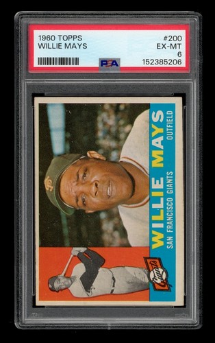 1960 Topps Set-Break #200 Willie Mays PSA 6 EX-MT