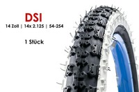 14 Zoll Dsi 54-254 Fahrrad Reifen Kinderwagen Roller 14X 2.125 Schwarz Weiss