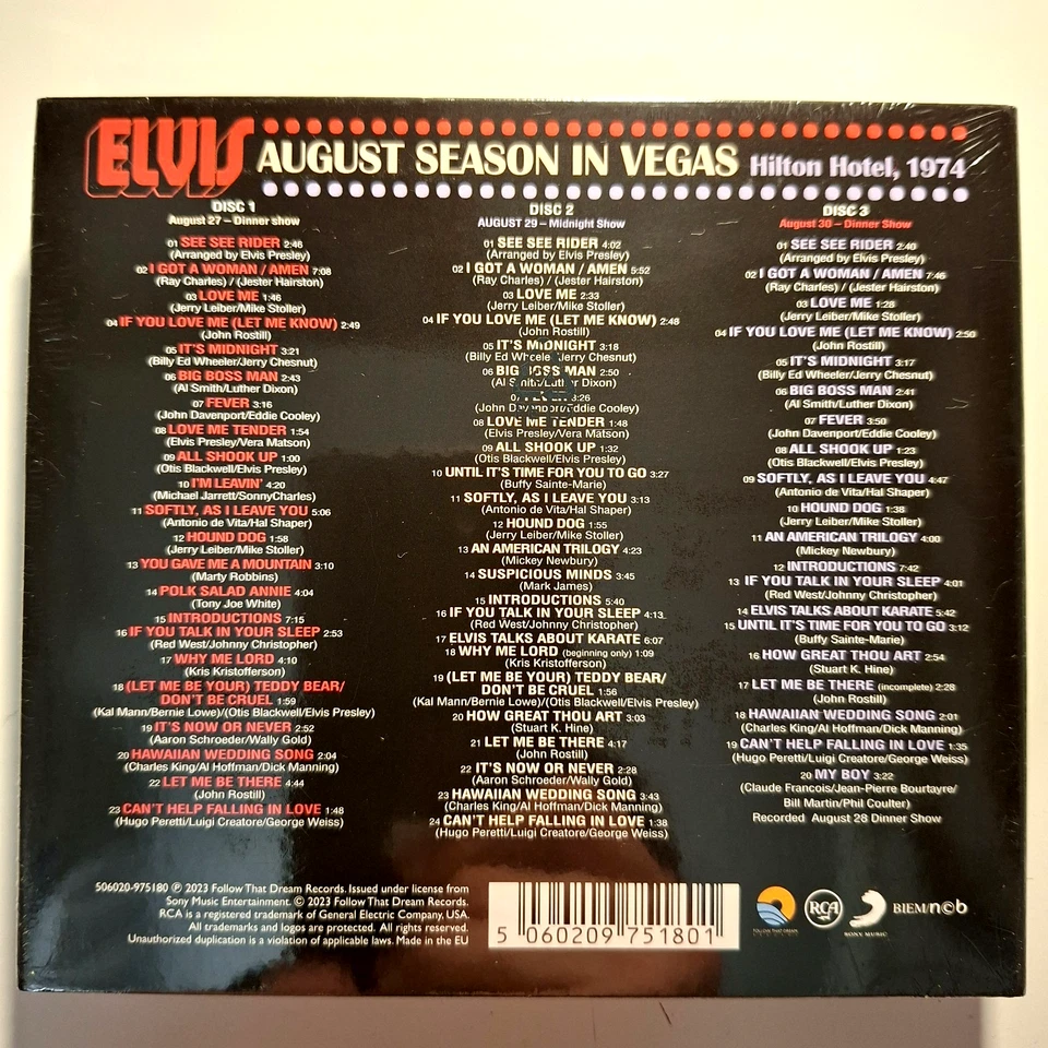 Elvis Presley - August Season In Vegas / FTD 3 CD Box - Bild 2 von 2