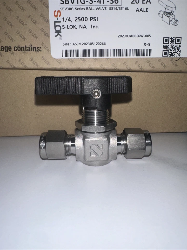S-Lok SBV1G-S-4T-S6 , 1/4" Stainless Steel 2-Way Valve , 2500PSI - Image 3 of 4