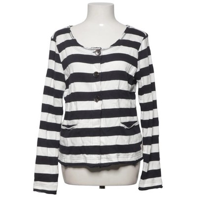 ESPRIT, Strickjacke, Damen, Größe: M, Schwarz/Weiß, Baumwolle, Streifen #utP