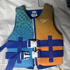 Speedo Youth Life Jacket Vest Weight child 30-50lbs - Checkered
