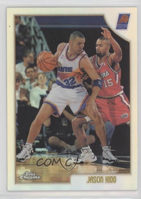 1998-99 Topps Chrome Refractor Jason Kidd #185 HOF 04j7