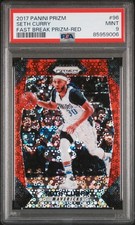 2017 PANINI PRIZM FAST BREAK PRIZM-RED #96 SETH CURRY 53/125 PSA 9