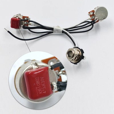 PB Bass Pre-wired Circuit for Precision Bass Guitars, Mini 500K Potentiometer