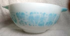 Vintage Pyrex Amish Butterprint White Turquoise Mixing Bowl 1.5 Qt  #442