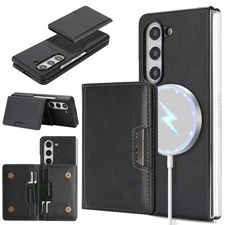 Detachable Magnetic Wallet Case w/ Card Slot For Samsung Galaxy Z Fold 7 6 5 4 3