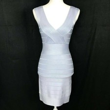 French Connection Fast Spotlight Dress Bodycon Size 2 - XS Blue Cocktail Dress