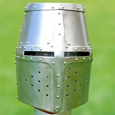 Templar Knight Helmet  Medieval LARP Armor Battle Helmet Gift for Warriors