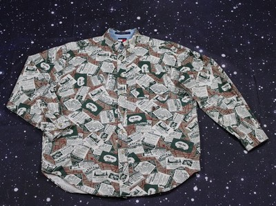 Vintage Tommy Hilfiger Twin Pine Camps AOP L/S Button-Up Shirt - Medium - USA
