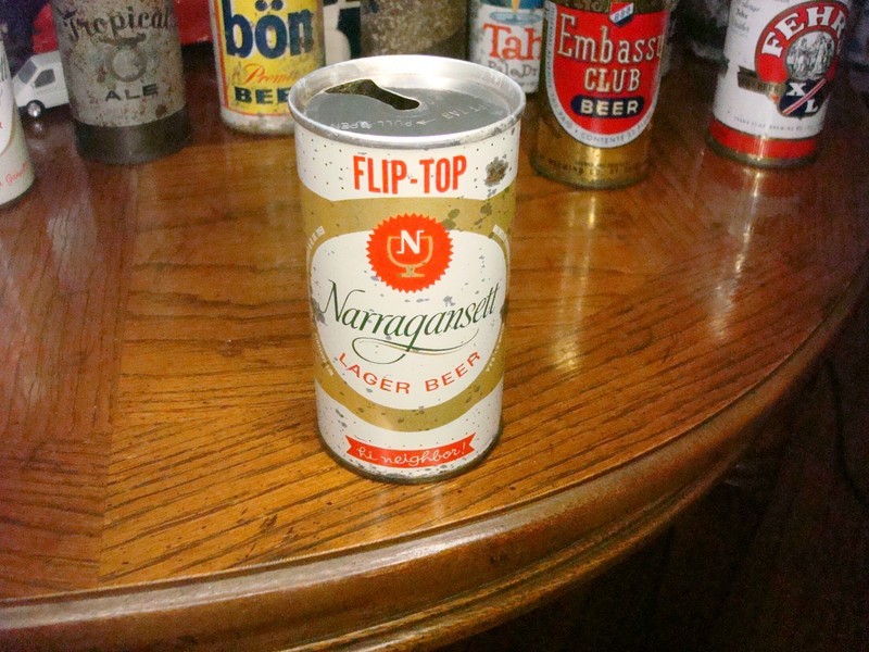 NARRAGANSETT LAGER BEER FLIP TOP BEER CAN NARRAGANSETT BREWING CO CRANSTON RI
