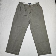 Polo Ralph Lauren Pants Mens 34x30 Andrew Pleated Khakis Gray