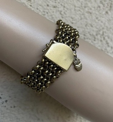 Waxing Poetic WP Monogram Bras/Sterling Silver 925 Chain Bracelet