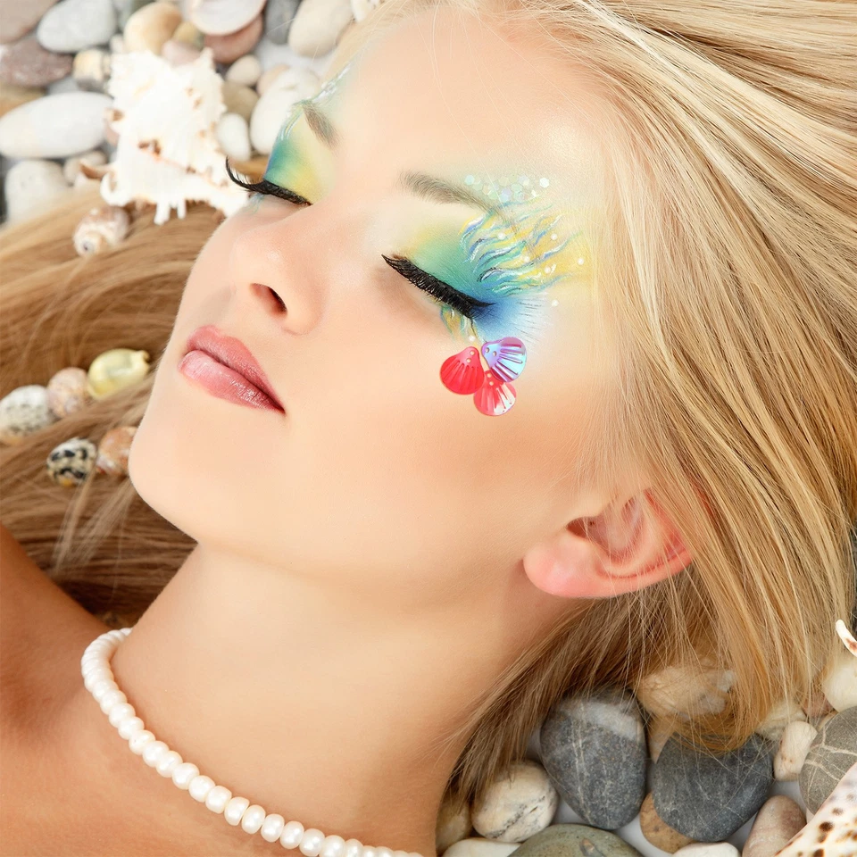 600-Pack Seashell Sequins, Shell Shape Loose Sequins with 2 Holes [Multicolor] - image 4 of 4