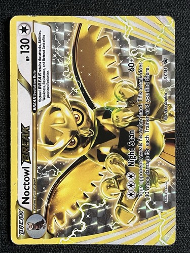2016 Pokemon TCG XY Black Star Promos Noctowl BREAK XY136 Ultra Rare DMG⁠