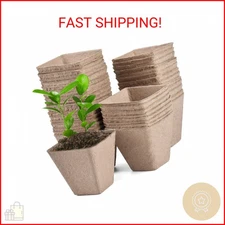 JOYSEUS 3.25" Seed Starter Pots, Organic Planting Peat Pots for Indoor Garden Se