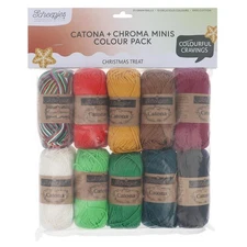 Catona and Chroma Colour Pack 10x25g Christmas Theme