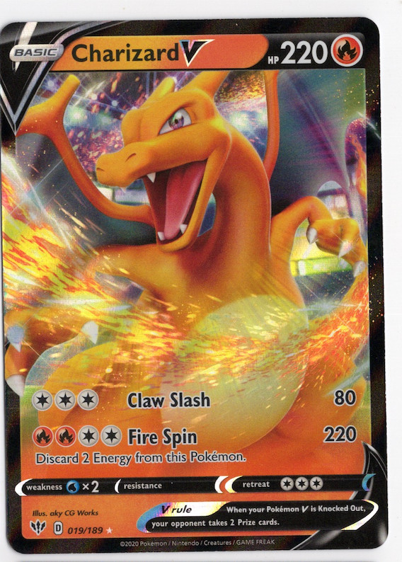 Charizard V 019/189 Darkness Ablaze  Holo Pokemon Card
