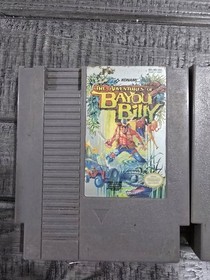 NES Vintage Nintendo Game Lot Of (2) Adventures Of Bayou Billy & Wrestler Mania