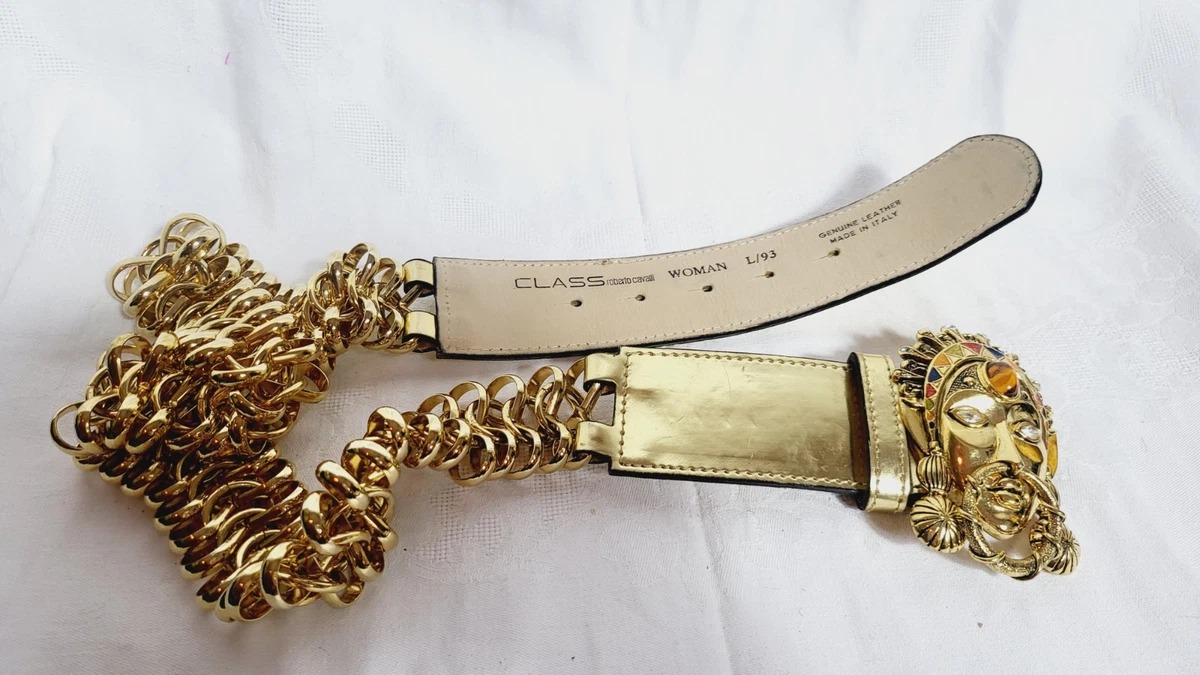 Roberto Cavalli Leather Gold Belts for Women for sale | eBay