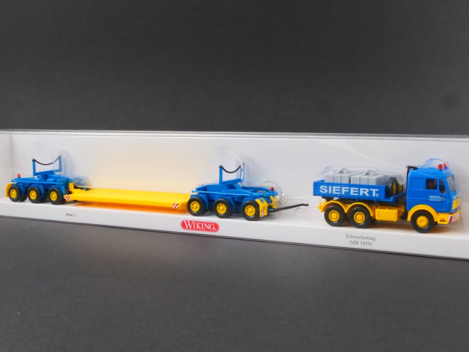 Wiking 050403 MB 3850 Heavy Duty Truck Siefert Low Loader 1:87 Mint! OVP 1706-30