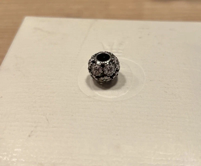 Pandora Charm Anhänger 925 Sterling Silber / Blumen Kugel / Selten