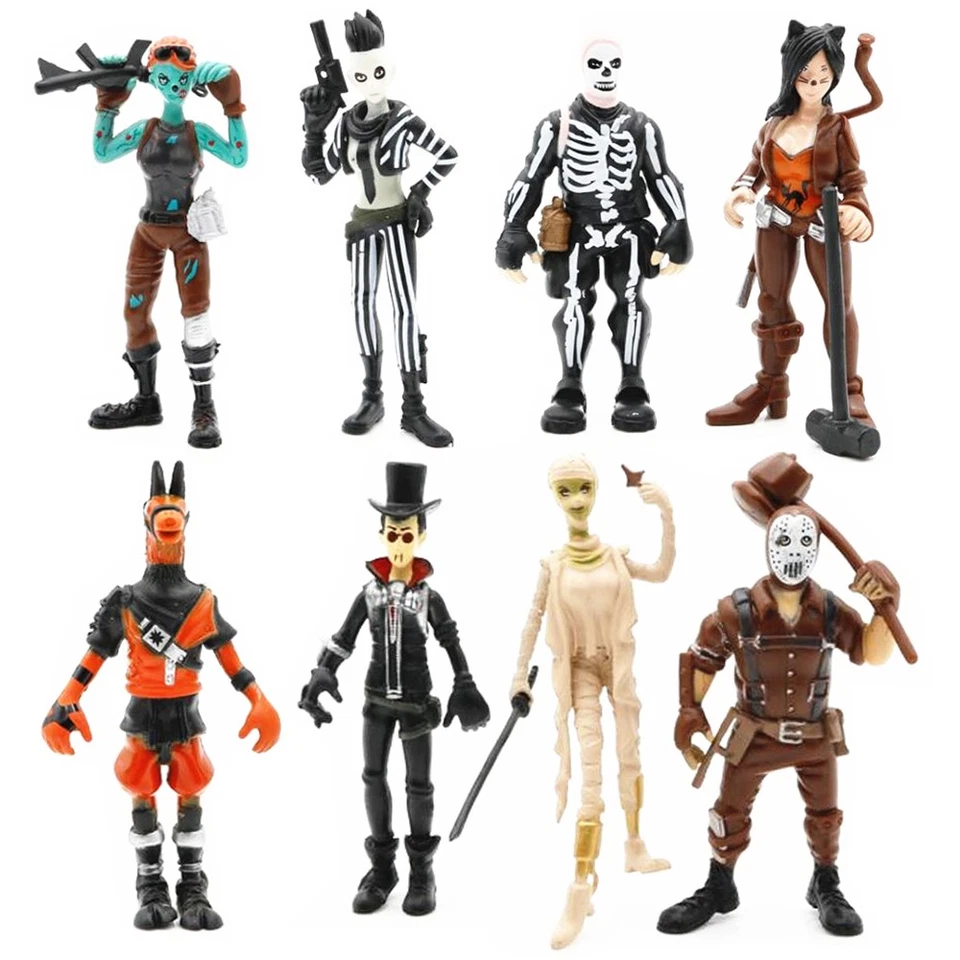 8Pcs/Set Fortnite Battle Royale Season PVC Action Figure Display Play Kids Toys