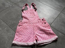 Jeans Latzhose Gr. 122 Mädchen Primark pink Denim kurz Jeanslatzhose