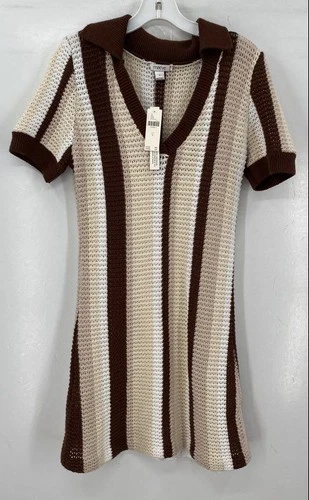 Maeve By Anthropologie Women's Collared Knit Mini Dress - Size S NWT