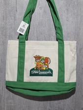 Stew Leonard s Embroidered Canvas Mini Tote Bag Green New 12x9