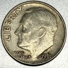 1961-D Roosevelt Dime - Circulated Condition - 90% Silver - US Coin - 3028