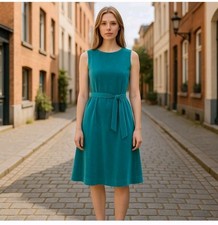 GERTRUDE DAVENPORT VELOUR DRESS VINTAGE W/ POCKETS SIZE SMALL (LABEL 1 YELLOW)