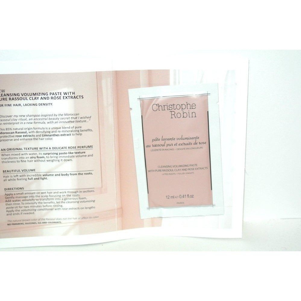 Очищающая паста для придания объема от Christophe Robin Cleansing с глиной и экстрактом розы, 0,41 фл.
