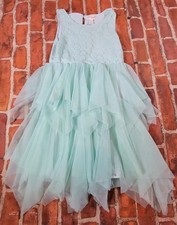 Cat & Jack Girl's Mint Tulle Tiered Party Dress - Size 6 Easter