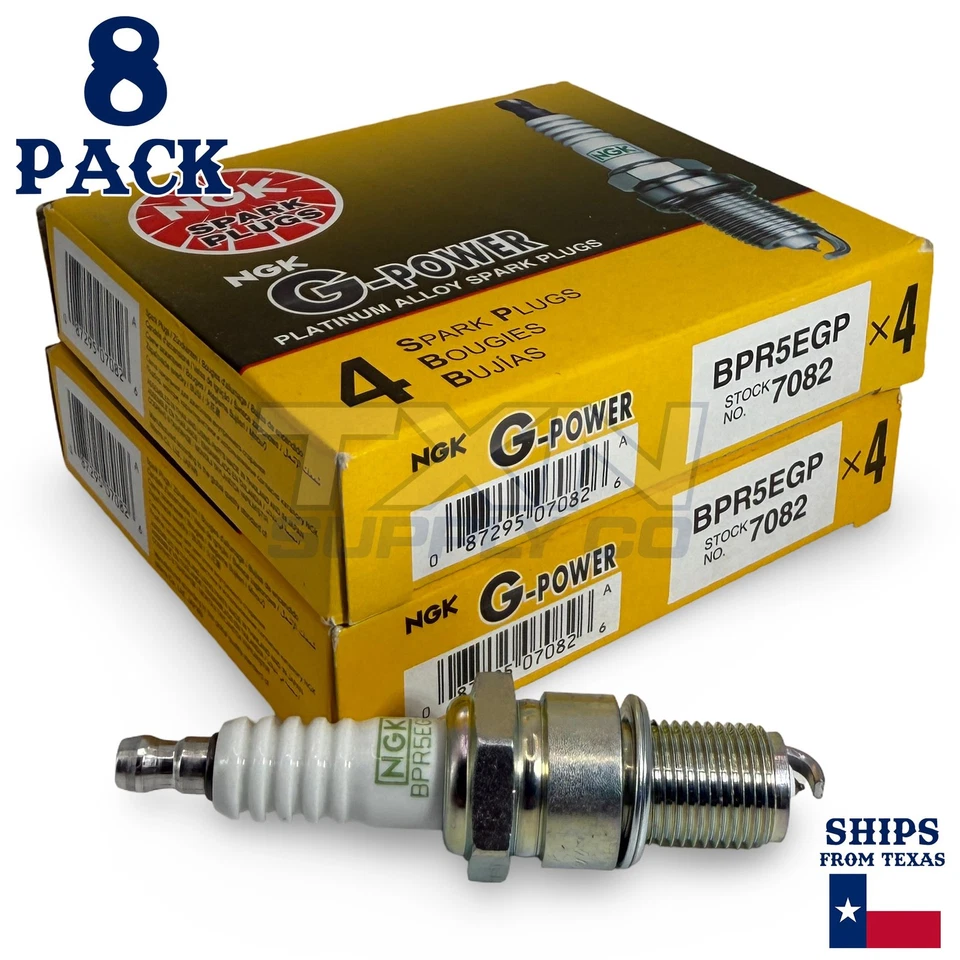8 Pack NGK G-Power Spark Plugs 1975-1980 for Mercedes-Benz 450SLC 4.5L V8 - Image 2 of 3